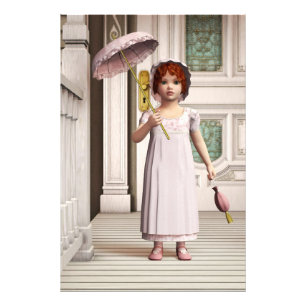 Vintage Mädchen - Süße Retro-Victorian Style Kunst Fotodruck