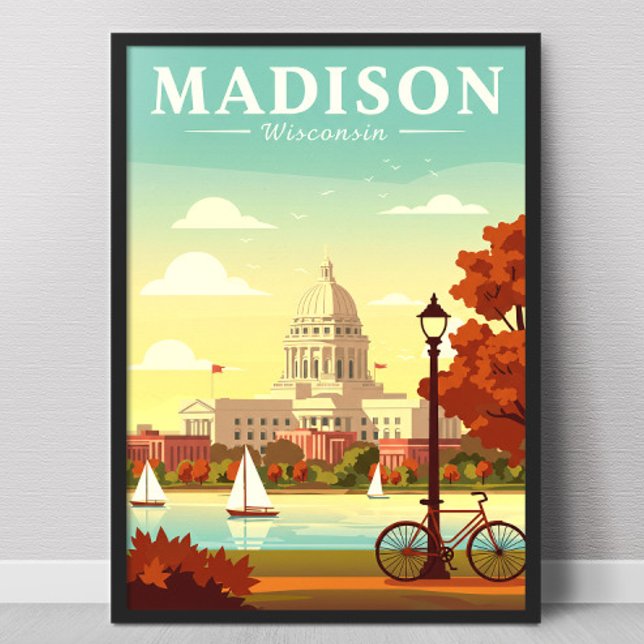 Vintage Madison Wisconsin Poster (Von Creator hochgeladen)