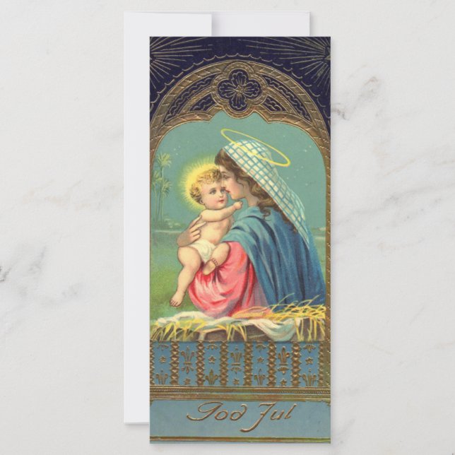 Vintage Madonna mit Kind Weihnachten (Vorderseite)