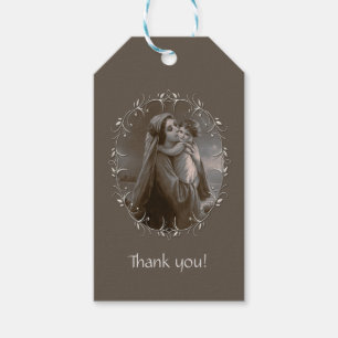 Vintage Madonna und Kind mit Silberrahmen Geschenkanhänger