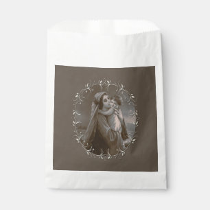 Vintage Madonna und Kind mit Silberrahmen Geschenktütchen
