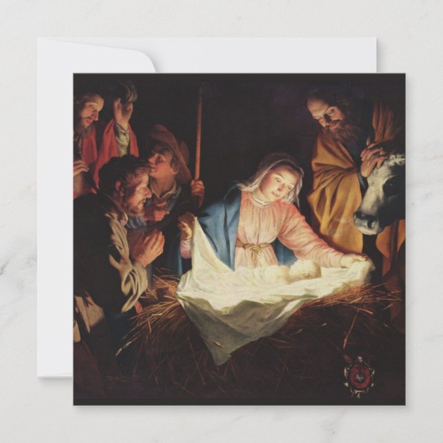 Vintage Madonna und Kind Religiöse Weihnachten (Vorderseite)