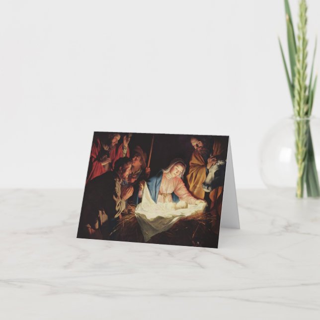 Vintage Madonna und Kind Religiöse Weihnachten (Vorderseite)