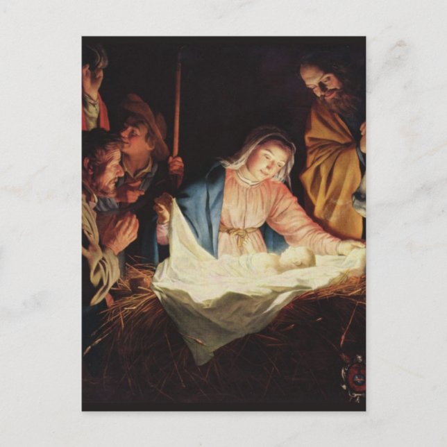 Vintage Madonna und Kind Religiöse Weihnachten (Vorderseite)