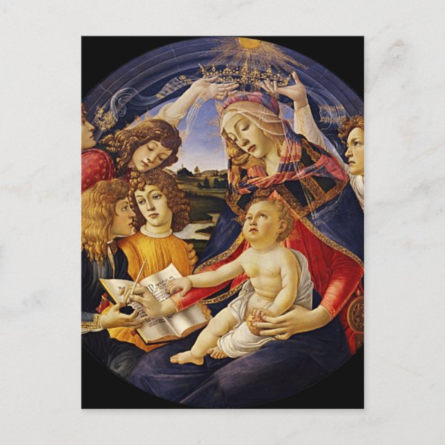 Vintage Madonna Weihnachtspostkarte Feiertagspostkarte (Vorderseite)