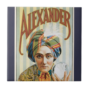 Vintage-Magic-Plakat, Alexander, der Mann der alle Fliese