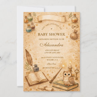 Vintage Magic Potion Baby Shower Einladung
