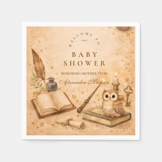 Vintage Magic Potion Baby Shower Serviette (Vorderseite)