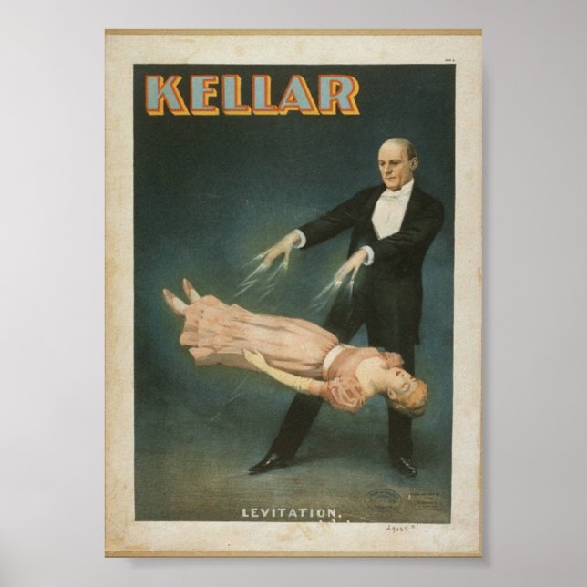 Vintage Magician Illustration Poster (Vorne)