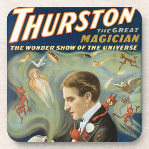 Vintage-Magieposter, Thurston, Der große Magier Getränkeuntersetzer