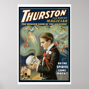 Vintage-Magieposter, Thurston, der große Magier Poster