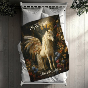 Vintage Magisches Märchen-Pegasus-Kinderzimmer Fleecedecke