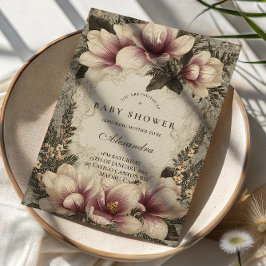 Vintage Magnolia Baby Shower Einladung