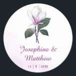 Vintage Magnolia Floral Wedding Stickers<br><div class="desc">Diese Hochzeitsaufkleber haben eine magnolische Blume. Sie eignen sich ideal für die Verwendung als Umschlag Aufkleber-Aufkleber oder für die Dekoration von Gastgeschenke Hochzeiten. Diese Aufkleber sind Teil einer Sammlung,  die eine komplette Palette von passenden Hochzeitsaufklebern enthält. Bitte besuchen Sie unser Geschäft,  um das komplette Sortiment zu sehen.</div>