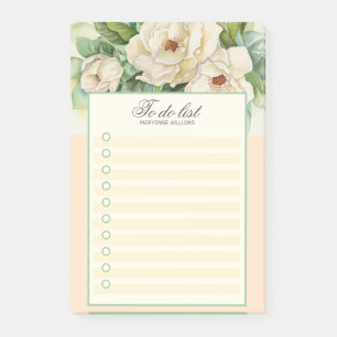 Vintage Magnolien, die Personalisiert sind, zu fü Post-it Klebezettel