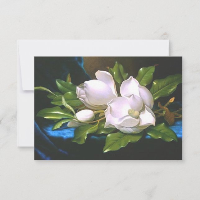 Vintage Magnolische Personalisierte Blankekarte Einladung (Vorderseite)