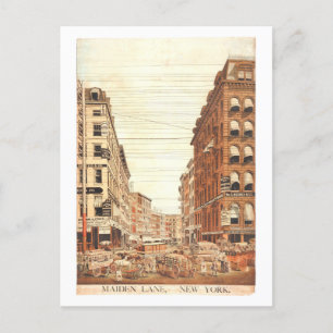 Vintage Maiden Lane New York City Postkarte
