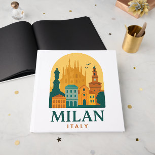 Vintage Mailand Italien Gästebuch Retro Duomo