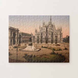 Vintage Mailänder Dom und Piazza, Italien