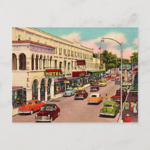 Vintage Main Street Ft. Myers Postkarte