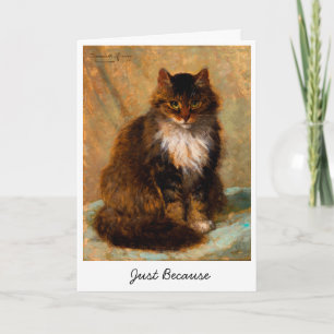 Vintage Maine Coon Katzenkunst nur weil Karte