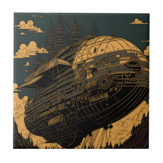 Vintage Majestät - Retro Art Fliese (Vorderseite)