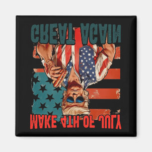Vintage Make 4th Of July Great Again Lustig Trump Magnet