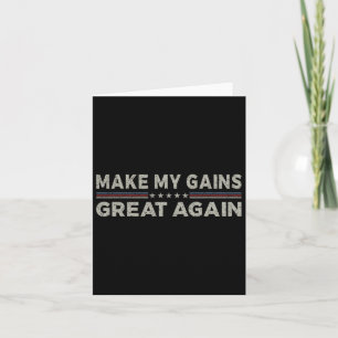Vintage Make My Gains Great Again Lustiges Gym Übu Karte