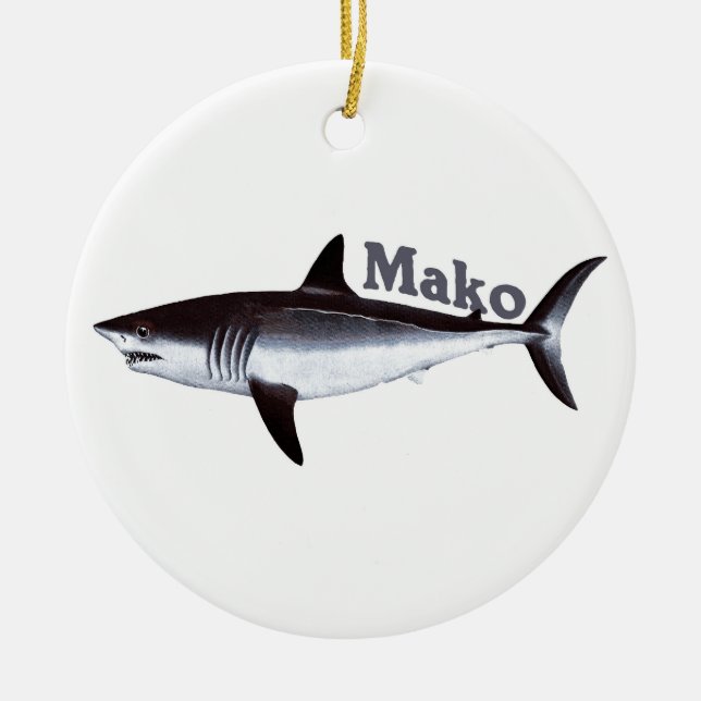 Vintage Mako Shark Keramikornament (Vorne)