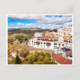 Vintage Malaga Spanien Alcazaba Stadt Postkarte