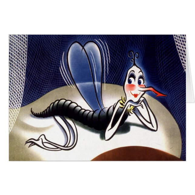 Vintage Malaria-Mücke (Vorderseite (Horizontal))