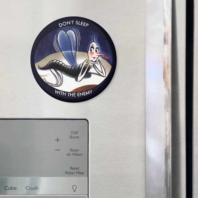 Vintage Malaria-Mücke Magnet (In Situ (Kühlschrank))