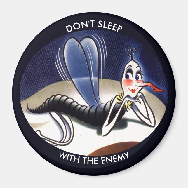 Vintage Malaria-Mücke Magnet (Vorne)