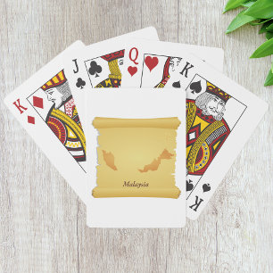 Vintage-Malaysia-Kartenrolle Old World Travel Spielkarten