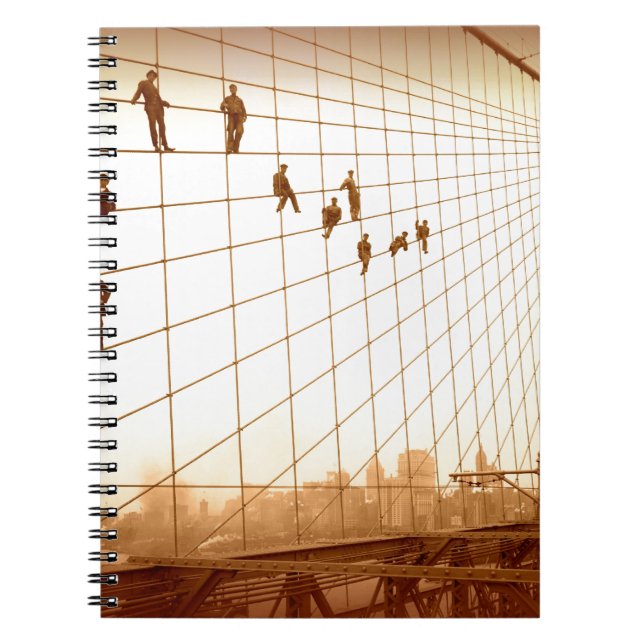 Vintage Maler Brooklyn Bridge Notizblock (Vorderseite)