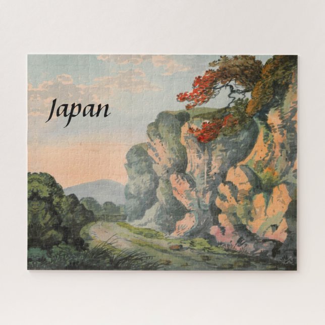 Vintage Malerei Japans Landschaft (Horizontal)