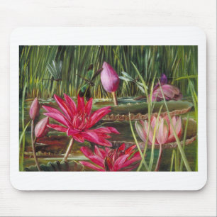 Vintage Malerei-Rosa-Blüten-Blumen Mousepad