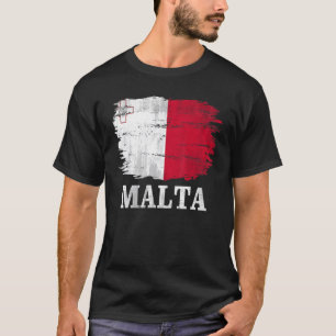 Vintage maltesische Flagge T-Shirt