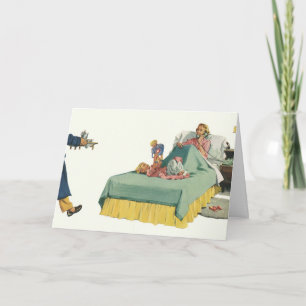 Vintage Mama Frühstück im Bett Karte