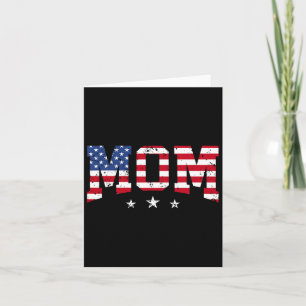 Vintage Mama Muttertag Amerikanische Mama USA Flag Karte