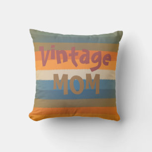 Vintage Mama-Retrostreifen Kissen