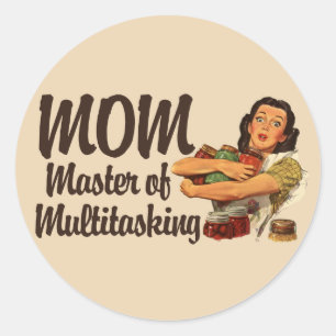 Vintage Mama Runder Aufkleber