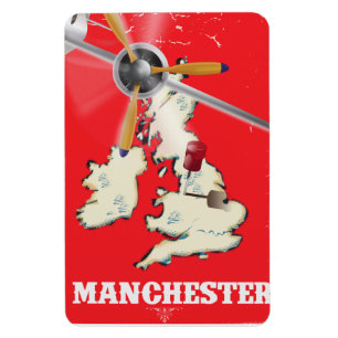 Vintage Manchester Reiseplakat Magnet