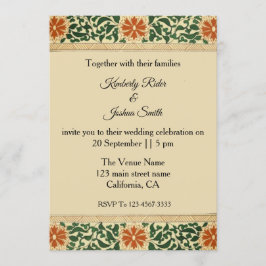 Vintage Mandala Blume Hochzeit Einladung