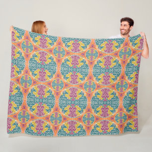 Vintage-Mandala-Muster - Bohemian Chic 1 Fleecedecke