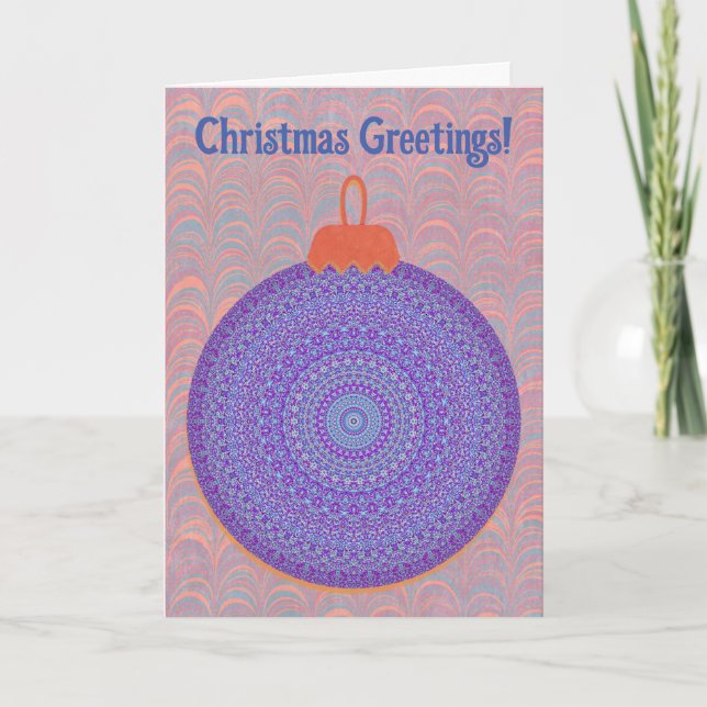 Vintage Mandala Style Weihnachtsschmuckkarte Karte (Vorderseite)