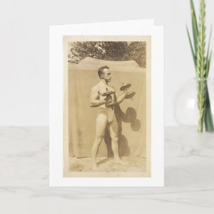 Vintage - Männer mit Muskeln, Karte