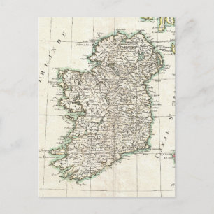 Vintage Map of Ireland (1771) Postkarte