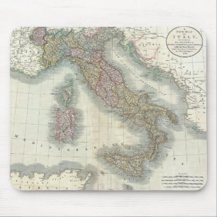 Vintage Map of Italy Mousepad