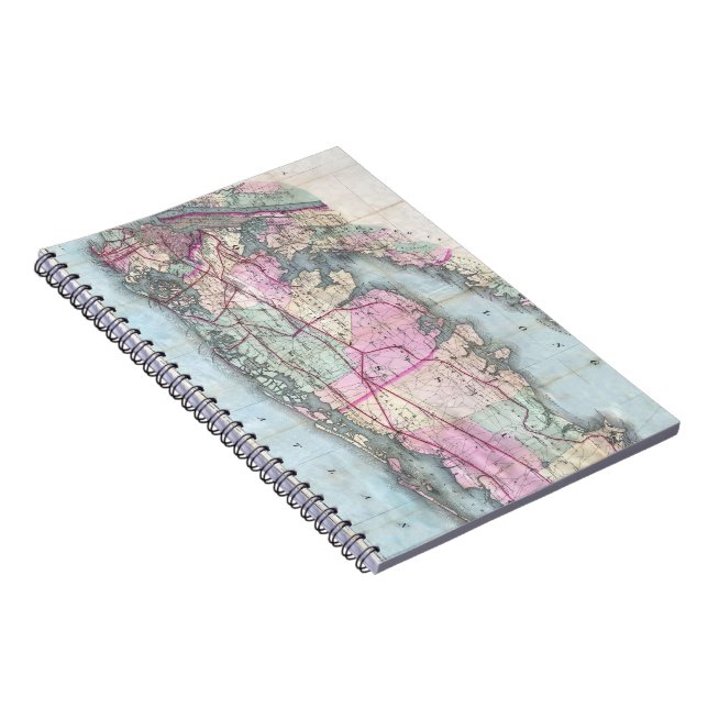 Vintage Map of Long Island 1880 Notizblock (Rechte Seite)